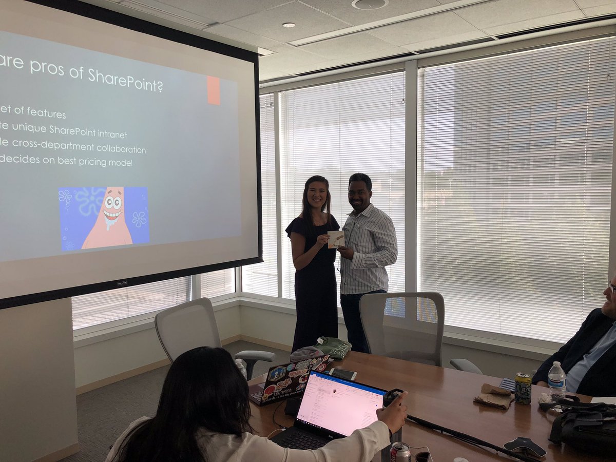 sarahepatrick's tweet image. First talk of the (unofficial) summer! Congrats to my prize winners 🎉 #SPSDC #CloudSatDC #DiversityandTech @PMInstitute @SharePoint @PowerApps @MicrosoftForms @MicrosoftFlow