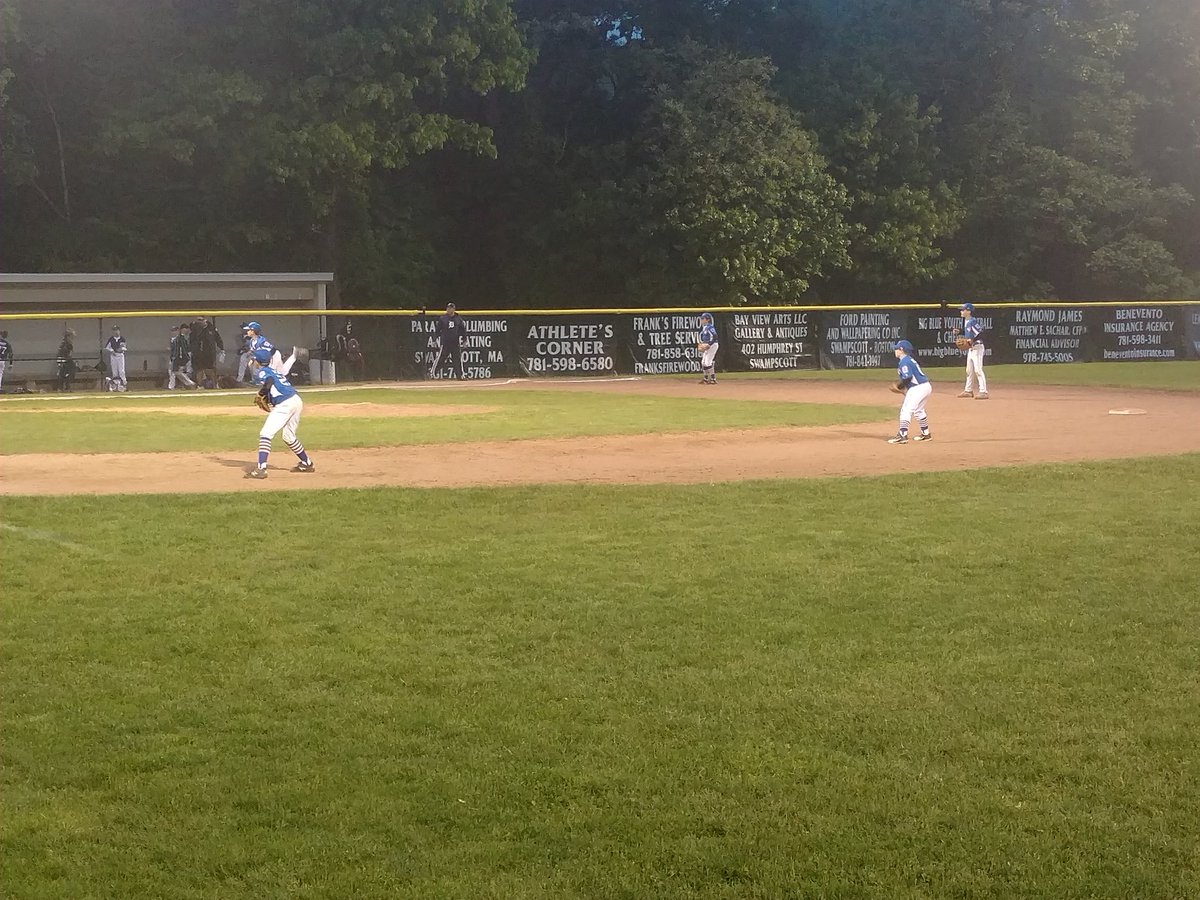ASFreed's tweet photo. Some good little league action at Forrest Ave Field tonight as the Blue Jays take on the Tigers. @Swampscott_LL https://t.co/xFiDTYJgnr