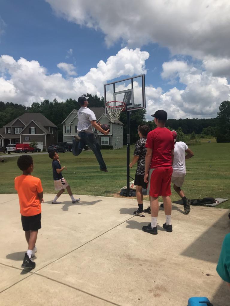 Redramboosters's tweet photo. RED RAM athletes at there best. Working in the community and play with kids in need. https://t.co/LC9rud2cdf