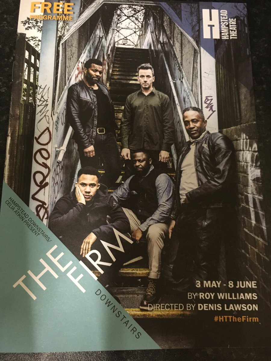 MatthewGeorgewh's tweet photo. Swerved the football tonight to spend the evening with the Palace mob in @royboywilliams thrilling The Firm @Hamps_Theatre Downstairs for another week. Definitely the right decision. All the cast are excellent &amp; Ray Fearon is among our finest stage actors. #HTTheFirm https://t.co/pTxqpNmap9