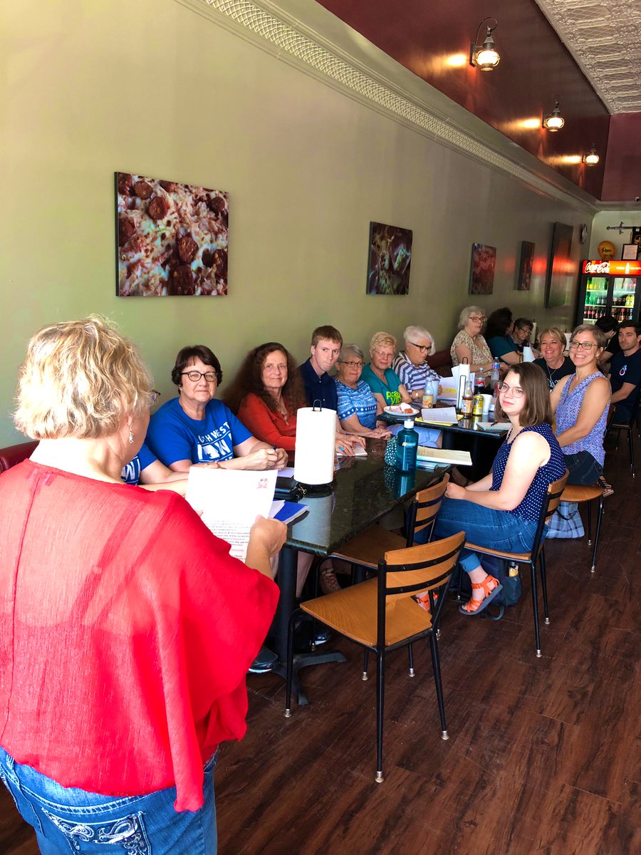 MillsCountyDems's tweet photo. Mills County monthly meeting this morning with reps from @JohnDelaney, @CoryBooker and @ericswalwell campaigns. @PageCoIowaDems, Montgomery, Fremont, and @CassDems joined as well. And @ALL4iowadems too! https://t.co/zKZuy9xgfw