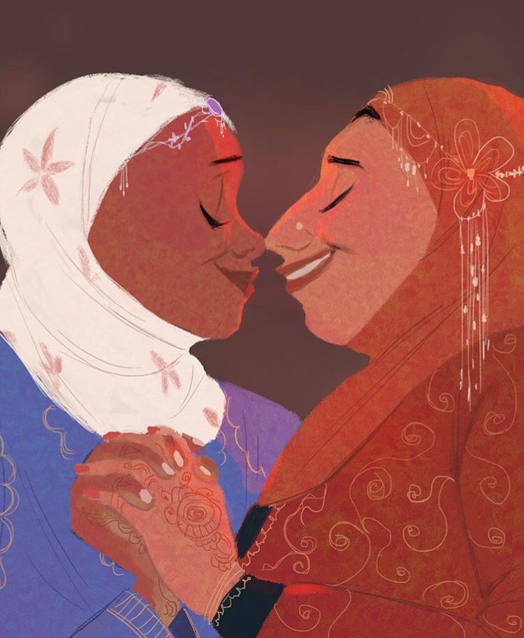 sassysamosa's tweet image. eid is during pride month!!!!! queer mubarak 🧚🏽‍♀️ 

illustrations by @ab_varaham