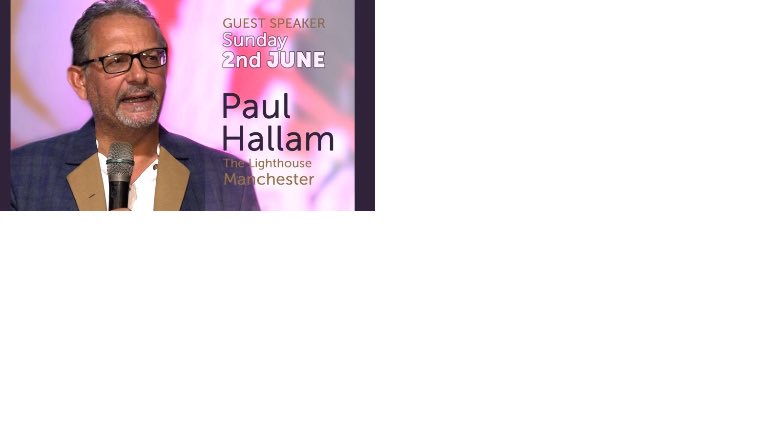 DavidMeggers's tweet photo. Hi All, 

Tomorrow we have with us guest speaker Paul Hallam from the Lighthouse in Salford. This is a morning not to be missed where we can all be inspired and uplifted. 

Paul is an incredible Christian leader and gifted communicator.

Join us us at 10:30 am https://t.co/Oy40pMMzKb