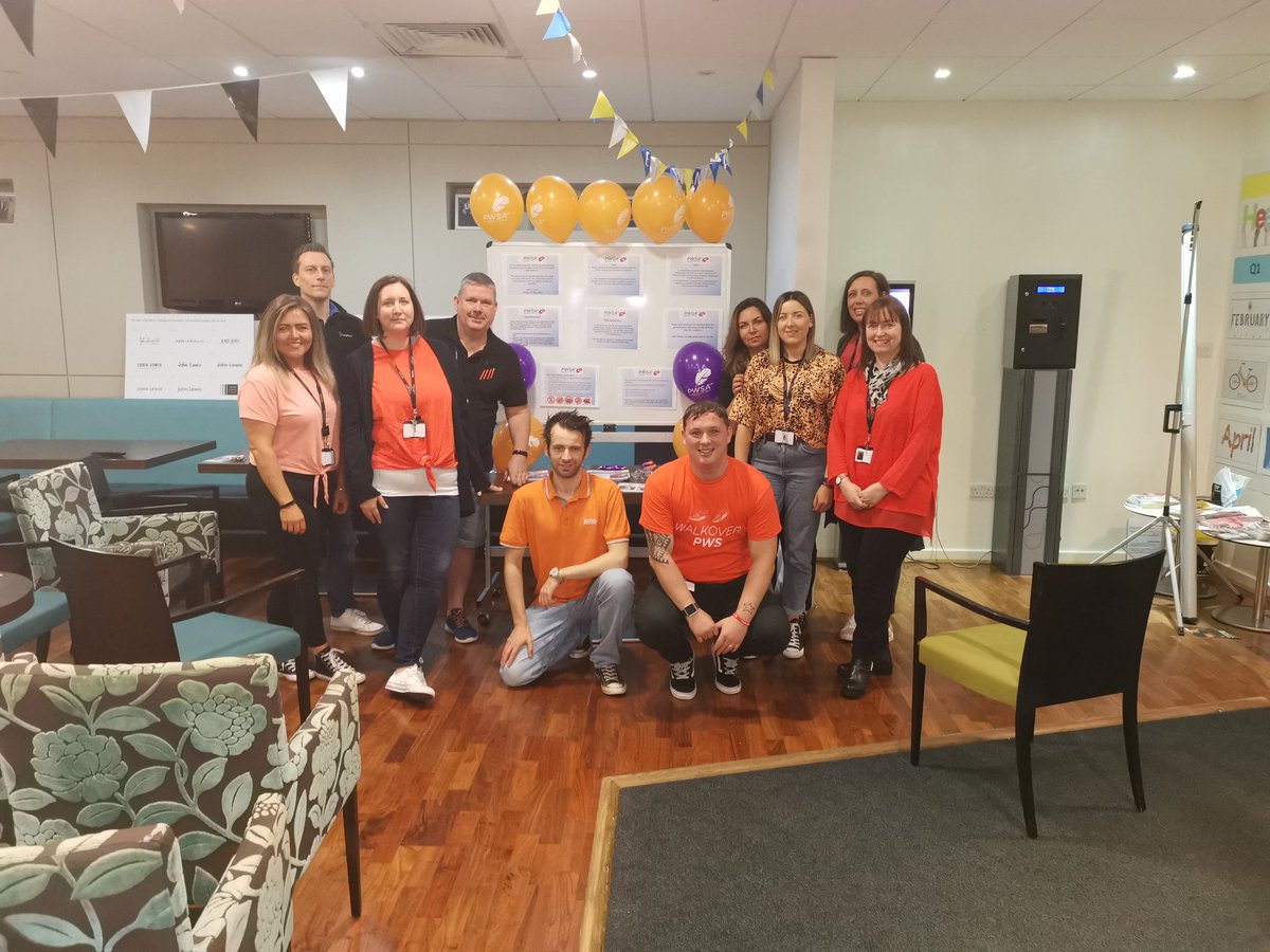 andrew_fergie85's tweet photo. Wee awareness stand in my work. Great support from the team and raising awareness for Prader-Willi syndrome. #GoOrangeForPWS @PWSAUK @jlandpartners #wearepartners https://t.co/HWbMrJHyJo
