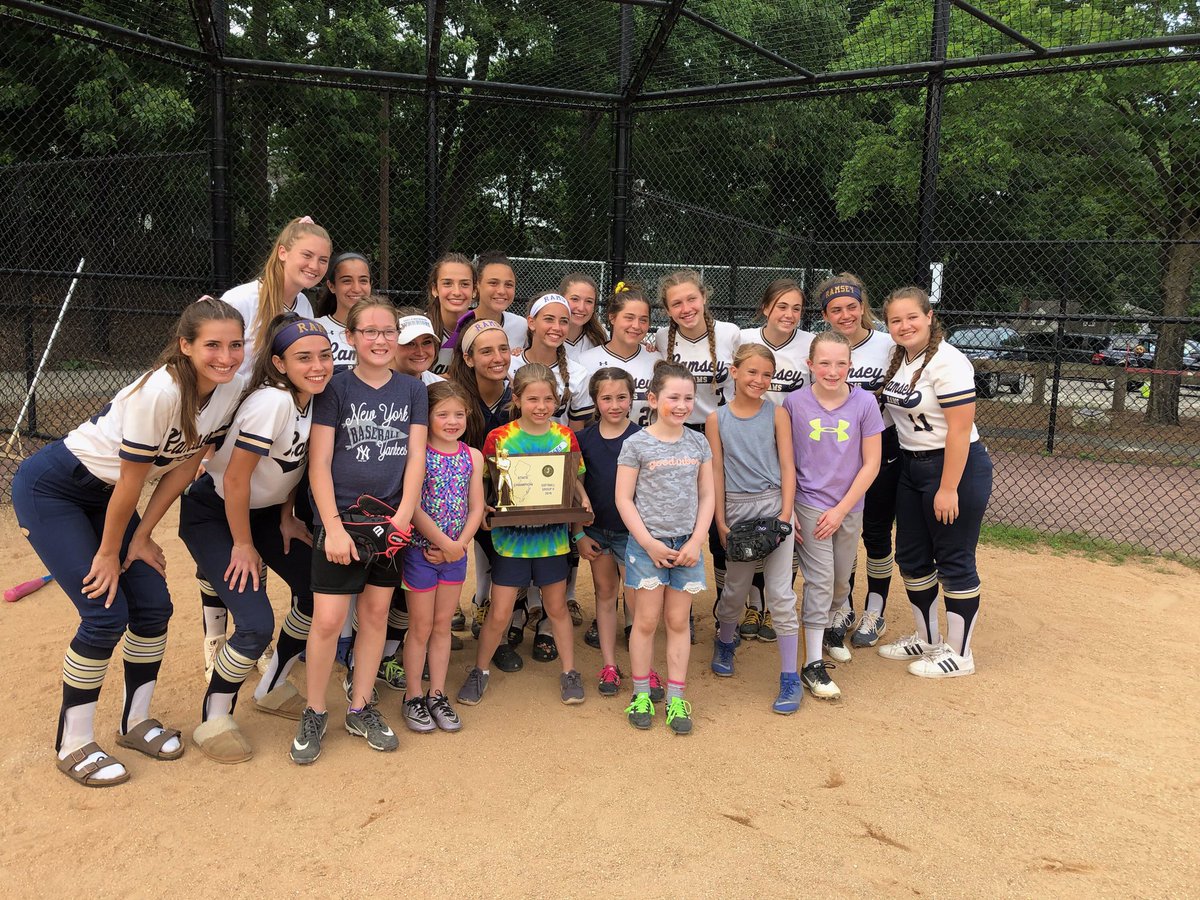 After a hard fought win, team takes time to visit a practice and share their love of the game with the next generation of Ramsey softball! This team is full of players for these #futureRams to look up to! #GoRamsNJ @Hubbard_School @TisdaleSchool @thedaterschool