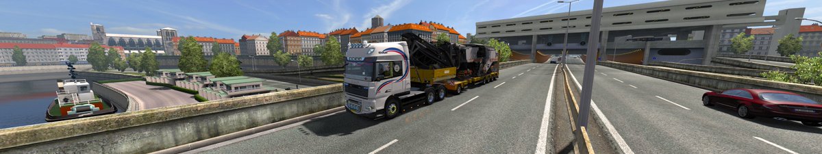 Martini1982's tweet photo. Hauling a heavy 44ton load to Dijon France #DAFPower #IDriveDAF #ETS2 @DAFTrucksNV @SCSsoftware https://t.co/kX5AylNVhR