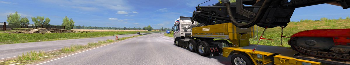 Martini1982's tweet photo. Hauling a heavy 44ton load to Dijon France #DAFPower #IDriveDAF #ETS2 @DAFTrucksNV @SCSsoftware https://t.co/kX5AylNVhR