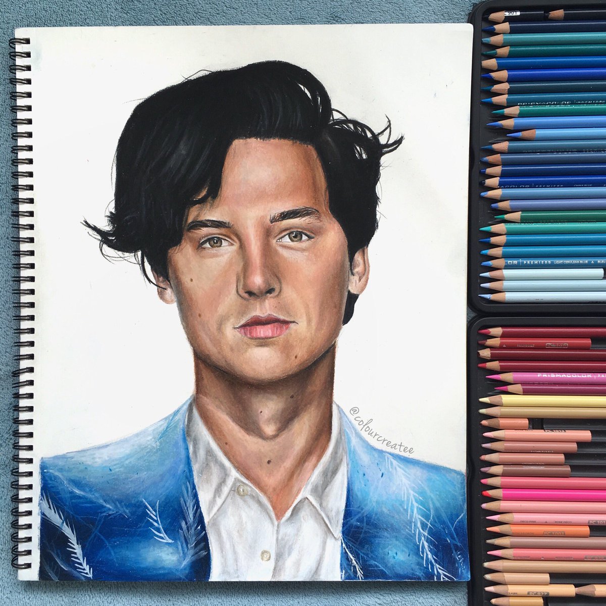 Colourcreatee's tweet photo. Finally finished @colesprouse and I’m kinda obsessed with how this drawing turned out https://t.co/KHg0zlZbio