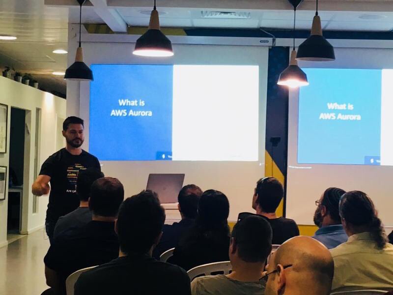 MishaMoryachok's tweet photo. My first meetup acting as a speaker! Hope others enjoyed it as well as me🤓 Sharing @cloudinary experience of how we upgraded AWS Aurora with 0 downtime. https://t.co/sWKj1046ii