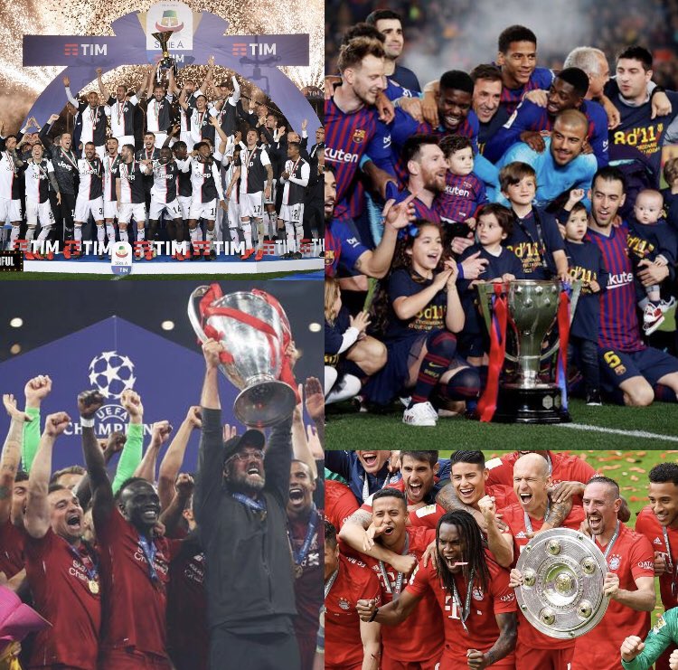 2005 - ليفربول بطل التشامبيونز
2005 - يوفنتوس بطل الكالتشيو
2005 - برشلونة بطل الليغا
2005 - البايرن بطل البوندسيليغا
2005 - #الاتحاد بطل اسيا
——
2019 - ليفربول بطل التشامبيونز
2019 - يوفنتوس بطل الكالتشيو
2019 - برشلونة بطل الليغا
2019 - البايرن بطل البوندسيليغا
2019 - الاتحاد ؟