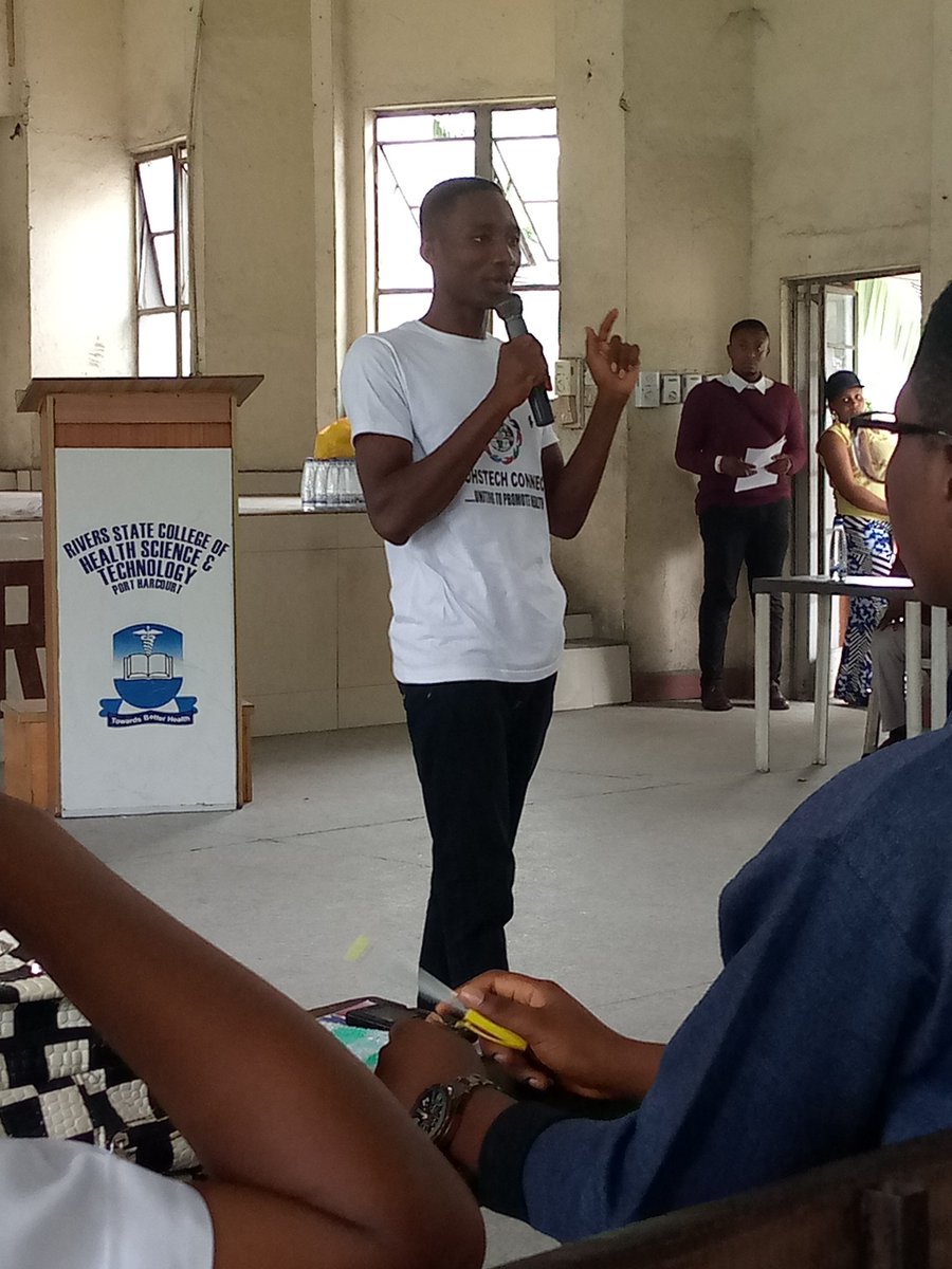 myEmyWEALTH's tweet photo. Despite busy schedules yesterday, our initiator @WONNEafronelly in company of team lead @andrew_adah attended commemoration of #WorldNoTobaccoDay2019 #WNTD organized by #cohstechconnect at Rivers State Col of Health Sci &amp; Tech Phc
#1000manMarch
#BeatAirPollution #SHADA #DrugAbuse https://t.co/kkrMDOP2GG