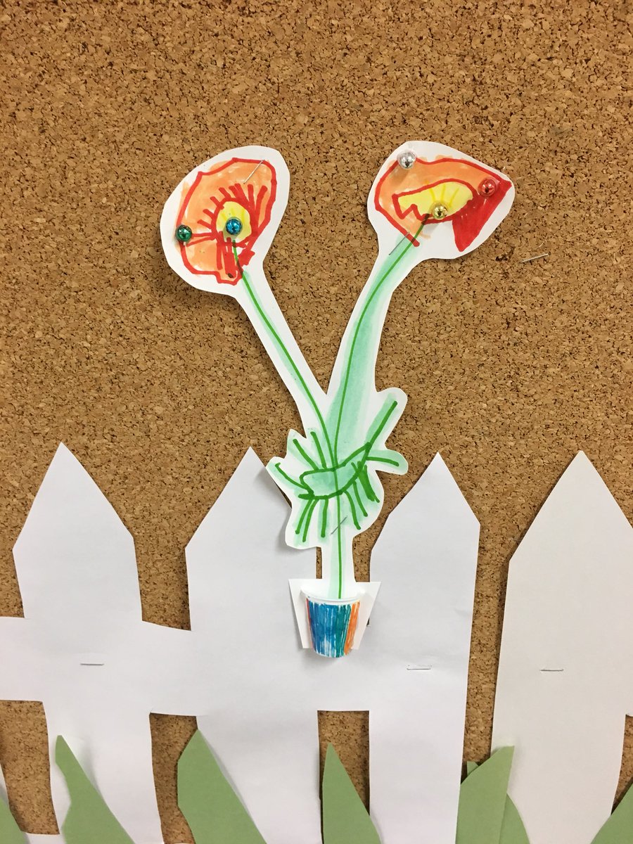 MrsSoperYR's tweet photo. Our Ss have had the opportunity to clean up our front gardens @BogartPS which has inspired some art! Using recycled crayola markers and coffee creams to add different textures. When you stop to smell the 💐 you can read different #kindnessmessage ♥️ https://t.co/RxdUQAXnei