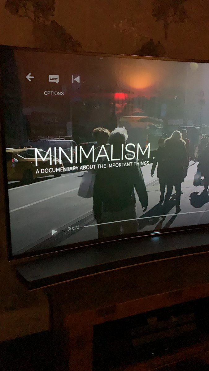 It’s been a long day, now time to eat and watch a doc I’ve been meaning to watch on Netflix for a while now... #minimalism