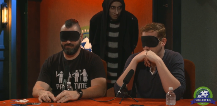 hermanngottlieb's tweet photo. A wild @AlexWard777 to scare the living daylights out of @erikaishii #GNSLive #ITTD2019 #Nyctophobia https://t.co/pSaQavmZQS