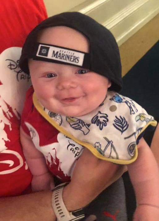 BenTurner32's tweet photo. @Mariners My almost 6 month grandson representing the ball club! #carsonbenjamin https://t.co/Y58yM67pbp