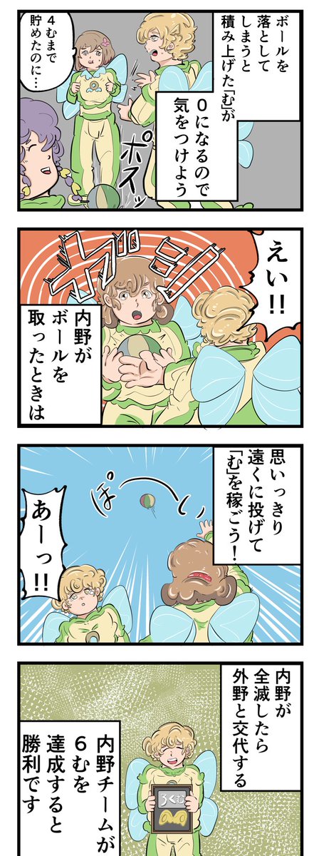 ねとらぼで、子供の頃に爆流行りした「ろくむ」の記事をかきました!
妖精さんがルールを教えてくれます!
【漫画】10人に1人しか知らない"謎のボール遊び" 君は「ろくむし」の楽しさを味わったことがあるか