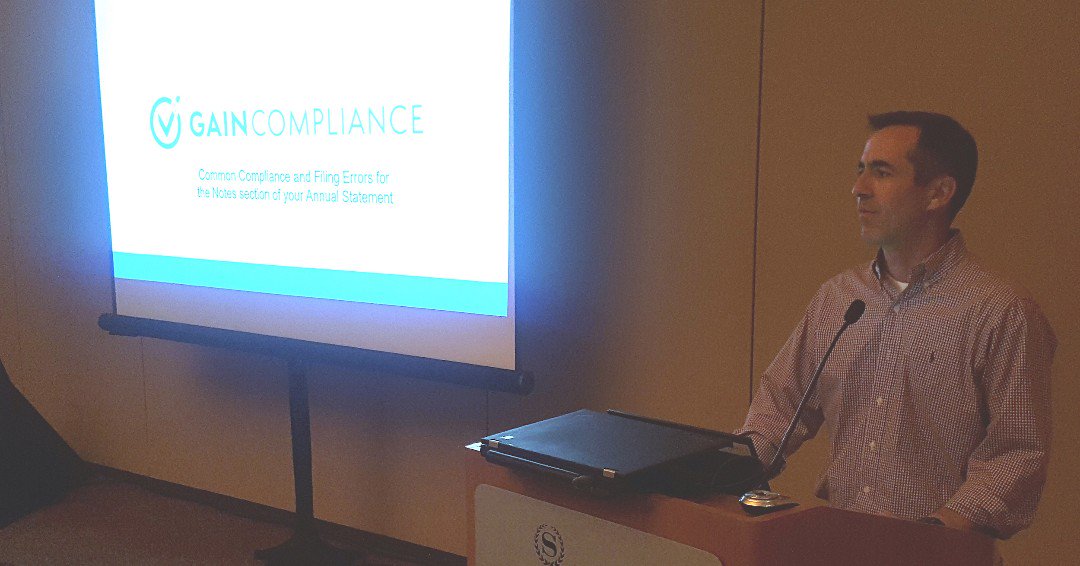 Our CEO Burch LaPrade talked about common statutory financial filing compliance errors with the Farm Bureau #IASA2019 meeting today.  For more info about Gain Compliance at IASA see gaincompliance.com/iasa/