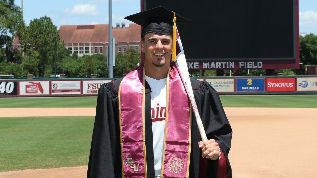 FSUBaseball's tweet photo. Not only is #TimBecker putting on a show this weekend, he also graduated with an undergrad degree in finance and has his MBA. https://t.co/ciIGDHiyH9