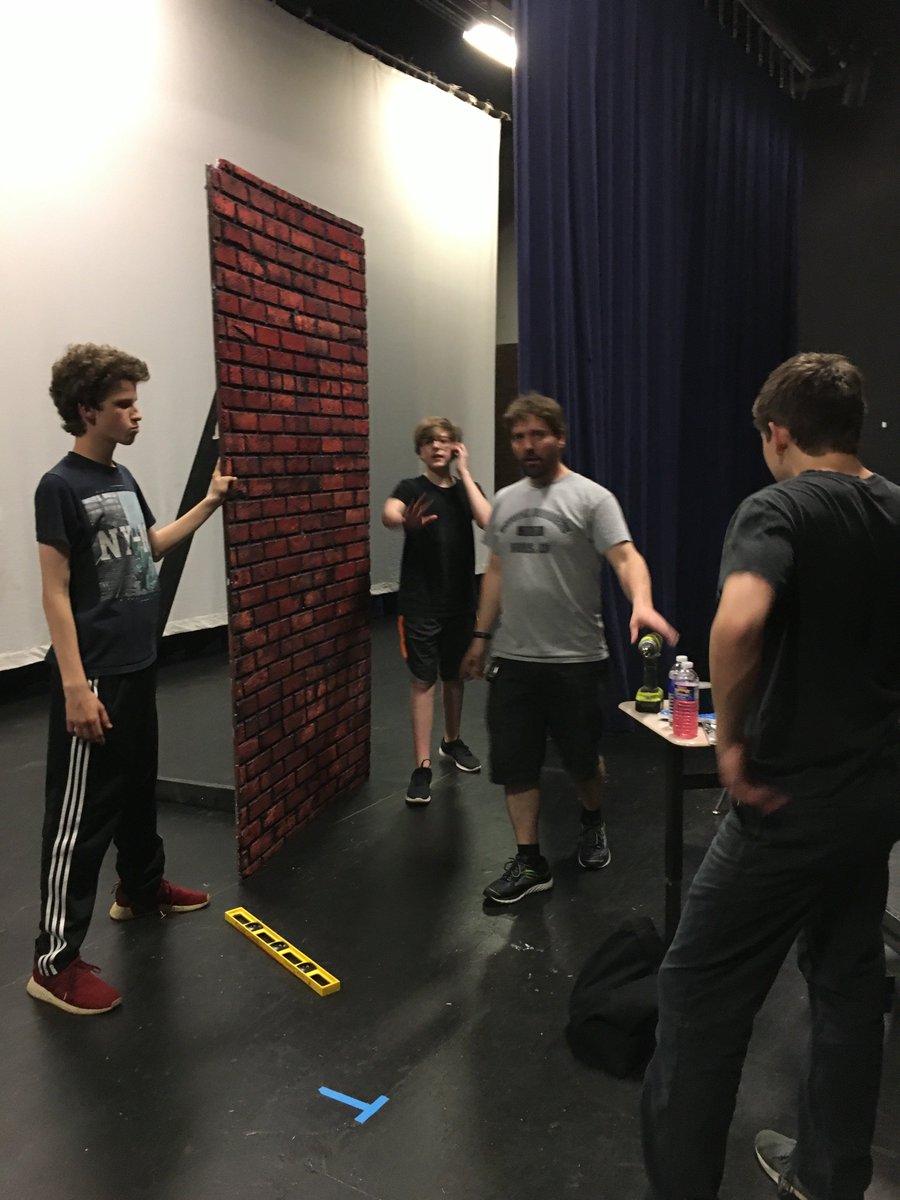 Working on sets with Tech Director Chris Henning. #AC3DayPlay <a href="/ACSRochester/">Allendale Columbia</a>