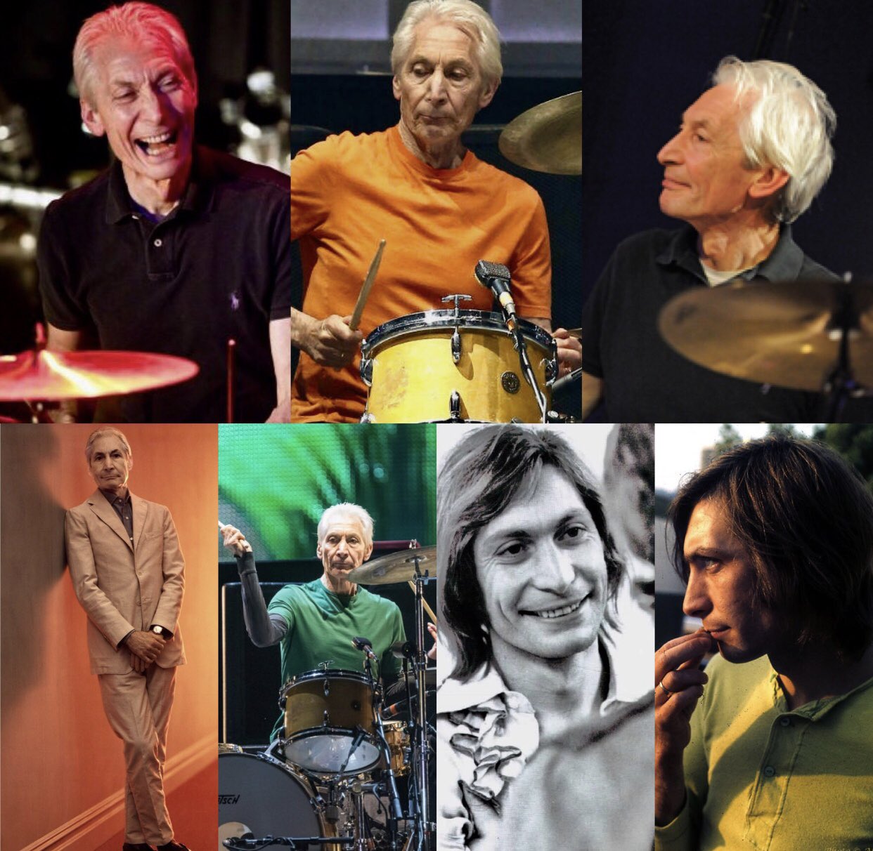 HAPPY BIRTHDAY:)    CHARLIE WATTS 77 years  young : the rhythm section and heartbeat of 