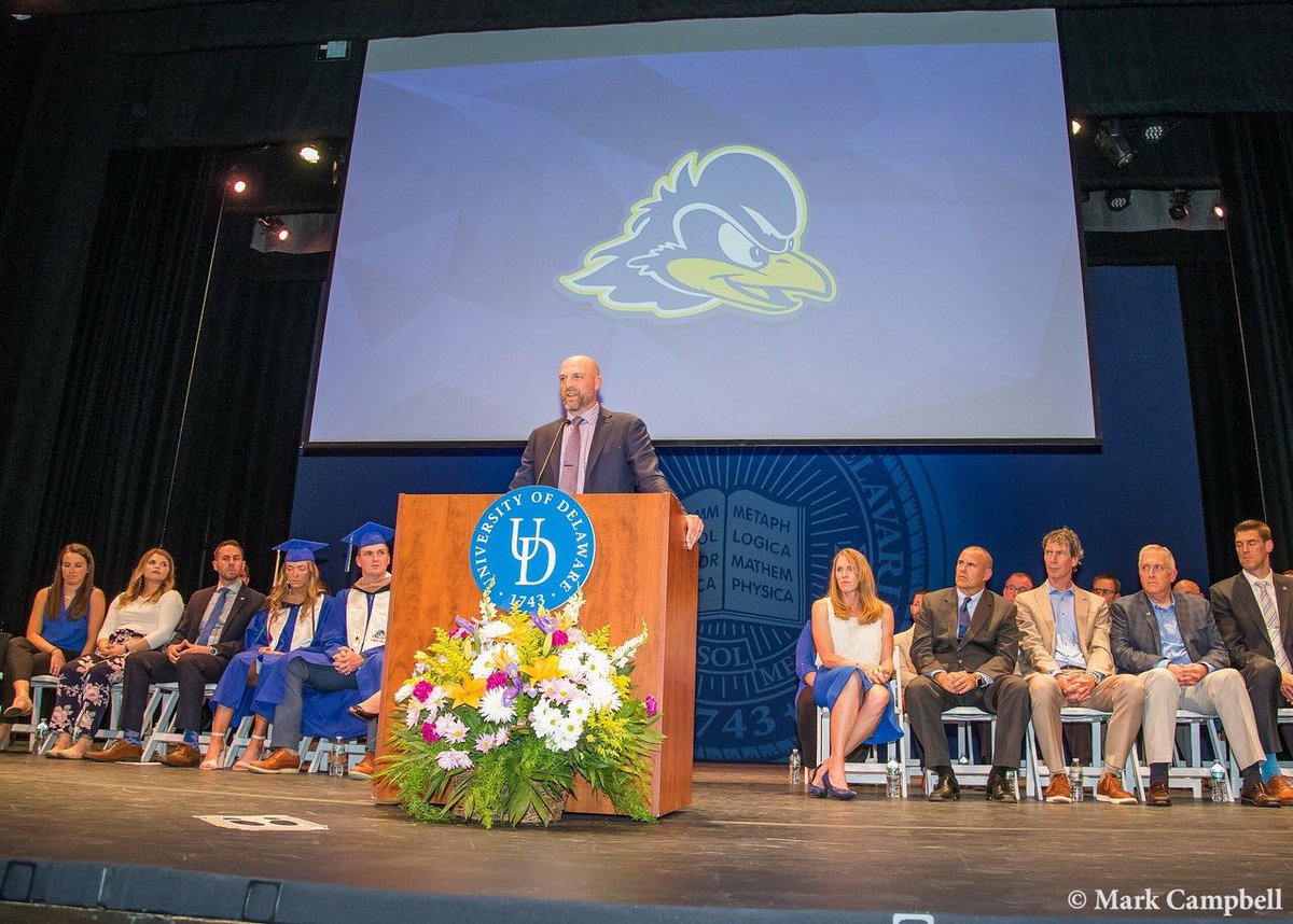 BlueHensRadio's tweet photo. Impressed, as always, with the @UDBlueHens staff, admins, leadership and coaches for putting together such a tremendous event to honor the graduating student athletes. Congratulations and best of luck to you all! #UDGrad2019 https://t.co/EqGL5iXyQm