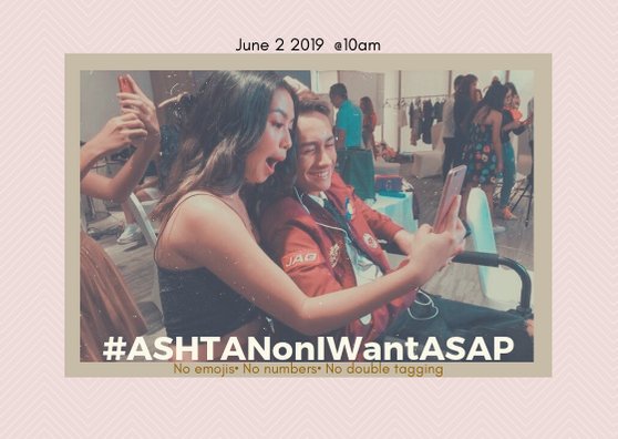 4rivermore's tweet image. TWITTER PARTY STARTS NOW!!

Join us by tweeting and using our official hashtag:
#ASHTANonIWantASAP 

REMEMBER and FOLLOW the rules to avoid spamming. 

Tweet• Retweet• Reqoute

Don&apos;t forget to tag @ashdlmundo &amp;amp; @tanredroncal 

Happy Tweeting!! :)