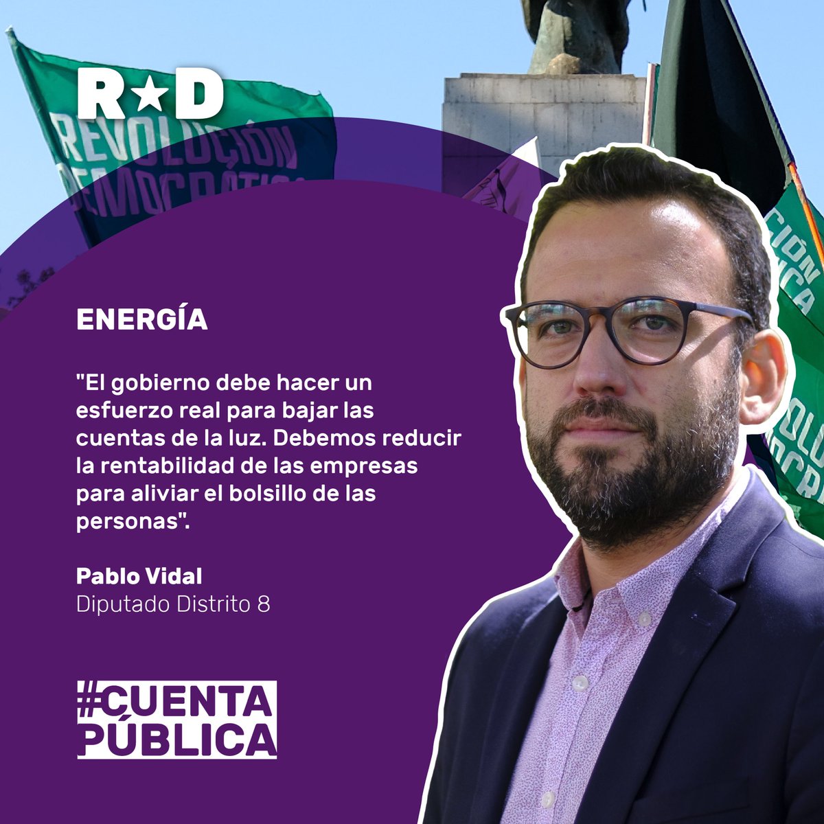 Lamento mucho que el Presidente <a href="/sebastianpinera/">Sebastian Piñera</a> hablara de Energía y no hiciera ningún anuncio para bajar las cuentas de la luz. Debemos reducir la rentabilidad de las empresas para aliviar el bolsillo de las personas. #CuentaPública