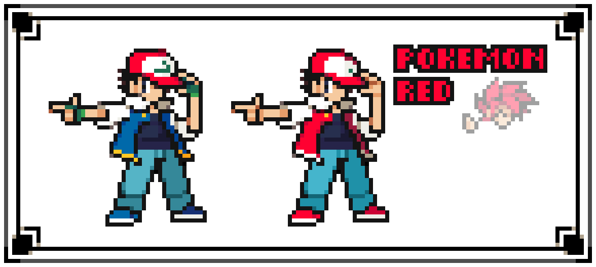 ZaZa's 🇨🇱 (COMMS CLOSED) on X: Pokémon Sprite - Rojo/Red