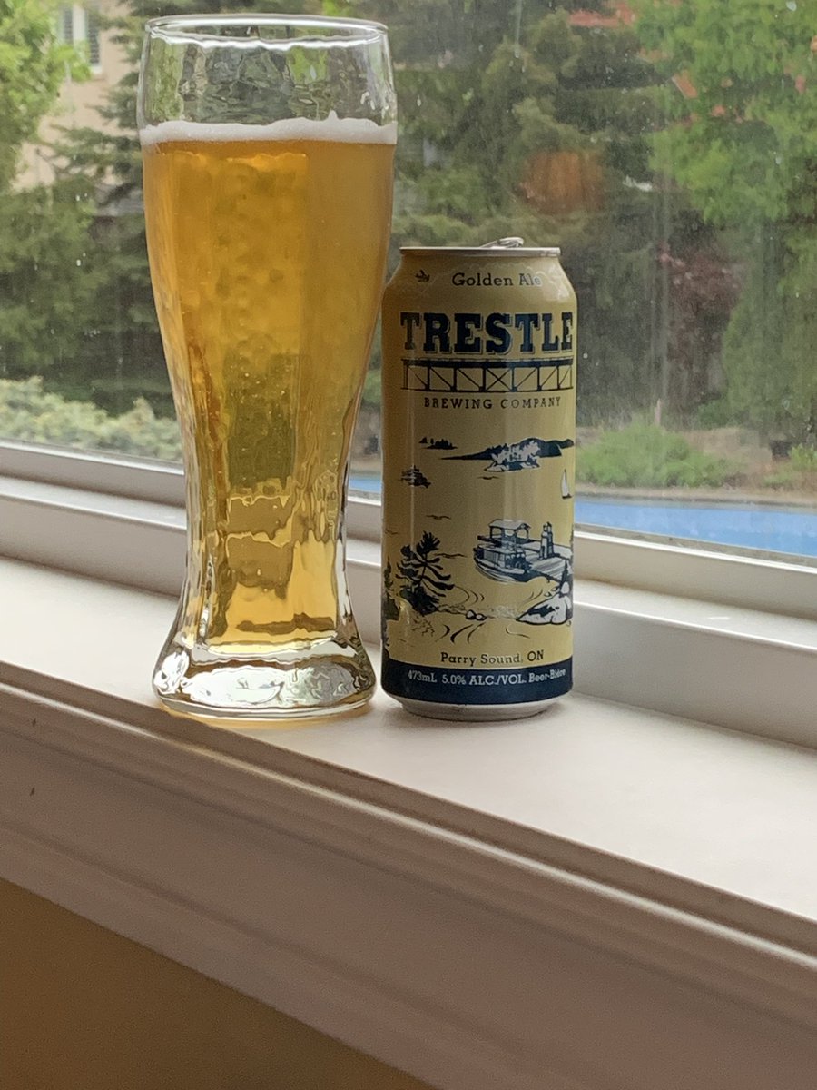 greatbigkid_eh's tweet photo. Today’s #fbotd was a golden ale from @trestlebrewing - light and refreshing after a day of chores around the house: https://t.co/SMaXALXEN8
