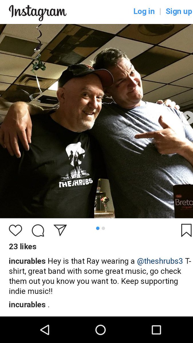 TheIncurablesMI's tweet photo. Heylooky there!! Ray has his @theshrubs3 tee on!!! Check this guys out if ya haven't already!!! Great Tunege!!! #SupportindieRock #Supportindieartists #Supportindiemusic https://t.co/4xDCCSwvCy