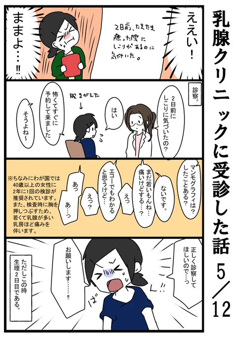 【乳腺クリニックに受診した話。2/3】
全12ページになるんですが全部いっぺんには描ききれなかったので4ページずつ描けたタイミングでリプライに追加していきます…! 