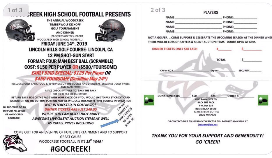 13 days to the 2nd Annual Golf Tourney Dinner Auction. A great event for a great group of determined young men! <a href="/kimbair1/">Kim Bair</a> <a href="/Woodcreek_HS/">Woodcreek High</a> <a href="/2razzano/">Thu Razzano</a> <a href="/gding50/">Grant Dinger</a> <a href="/pdubb5/">Paul Petifer</a> <a href="/NDDoug64/">Doug Warner</a>