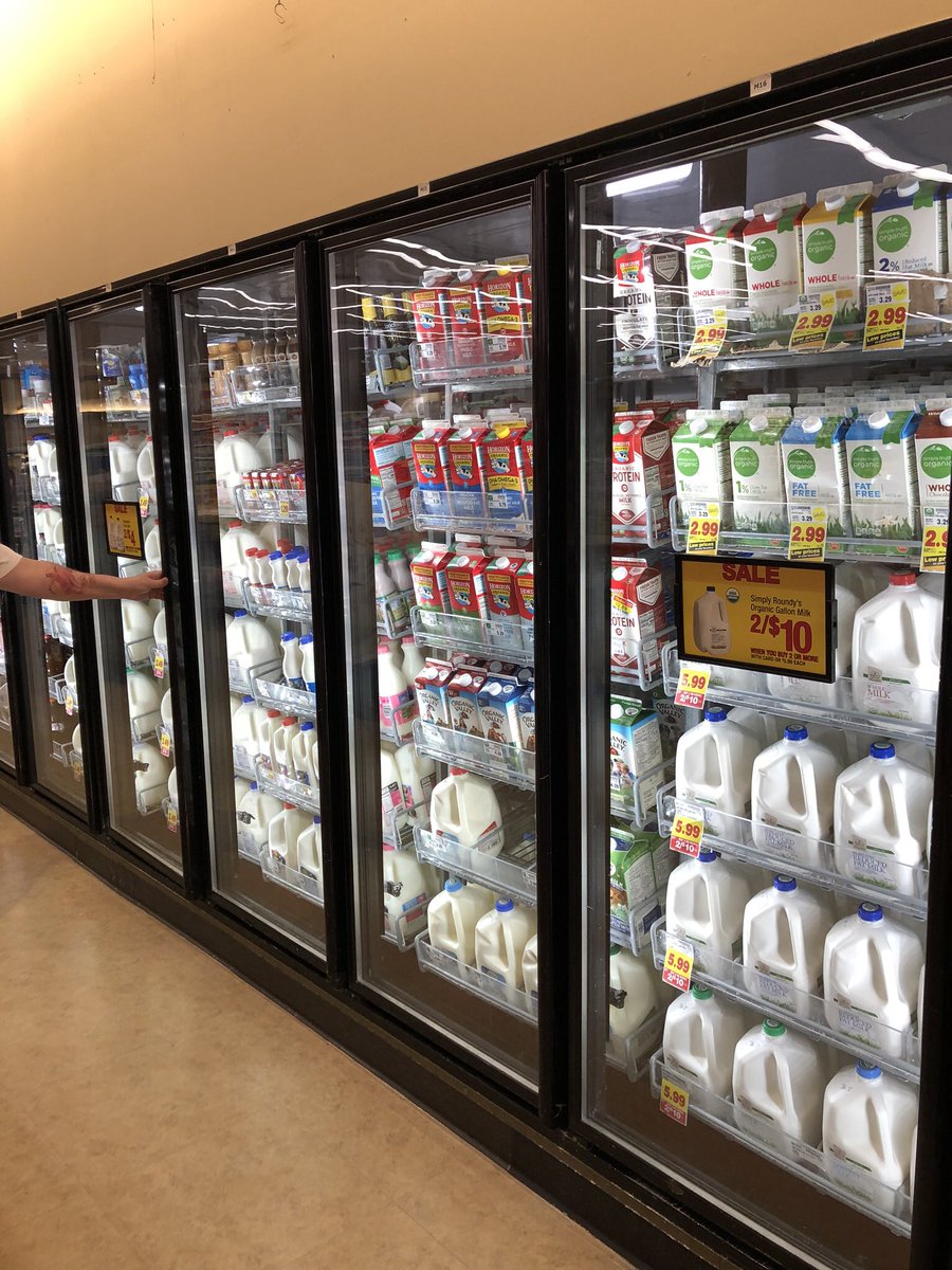 chris31974's tweet photo. Hopefully this @JoeyRyanOnline and @TheJimCornette war of words slows down, and to kind of give us some perspective, here’s our dairy department #shopwell #eatwell #livewell https://t.co/E5RdtAiM1H
