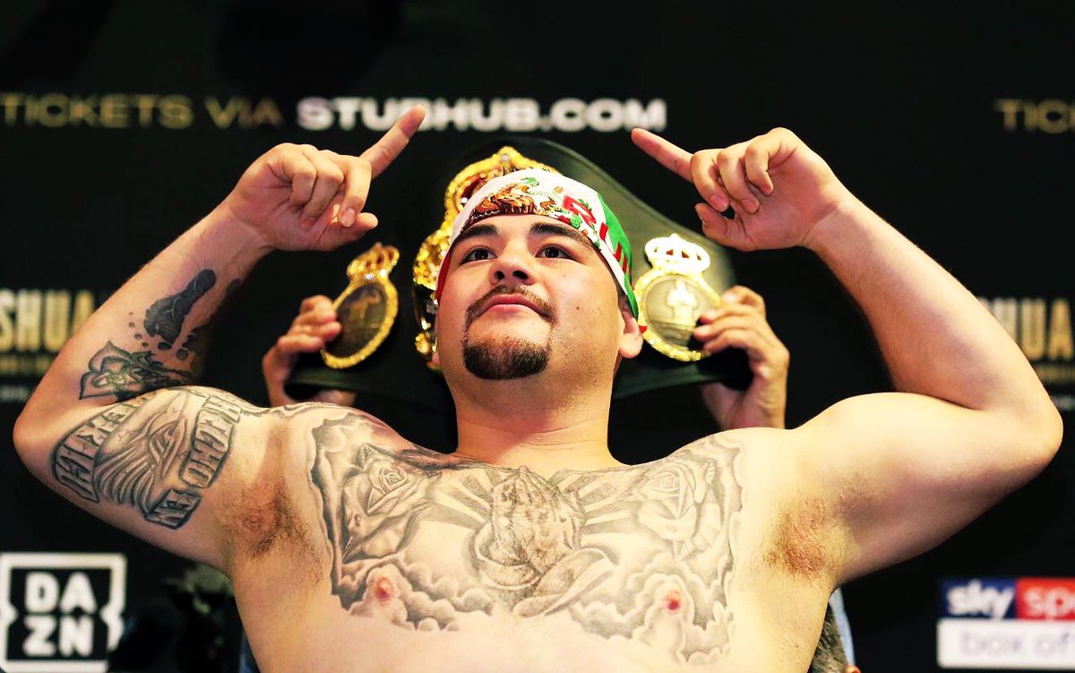 Sporf's tweet photo. 📆 April 2019:

🙅‍♂️ Jarrell Miller out of fight vs @AnthonyFJoshua after failed drugs tests.

📆 May 2019:

😱 Andy Ruiz Jr steps up to fight with just a few weeks notice.

📆 June 2019:

🤯 Andy Ruiz wins ALL FOUR belts from AJ in New York.

😨 THE underdog story of 2019. https://t.co/BzF7e5Dhje