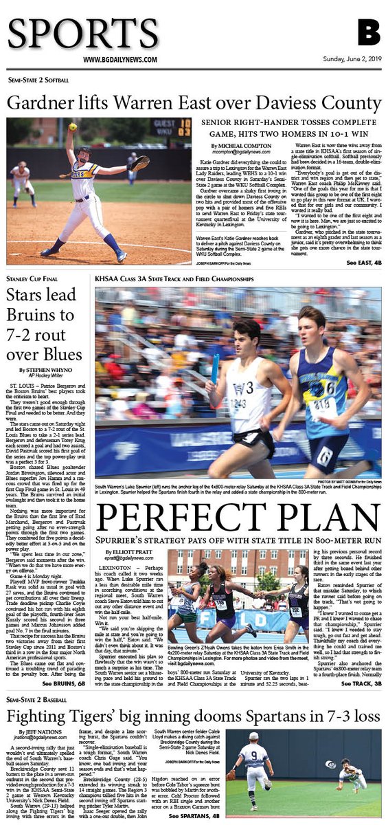 Jeff Nations (@jeff_nationsbg) on Twitter photo Sunday's <a href="/bgdailynews/">Bowling Green Daily News</a> sports front @WEsoftball <a href="/TrackSwhs/">SWHS Track&Field</a> <a href="/BGHSTrackNation/">Bowling Green T&F</a> <a href="/SWBaseball/">SouthWarrenBaseball</a> Sunday's <a href="/bgdailynews/">Bowling Green Daily News</a> sports front @WEsoftball <a href="/TrackSwhs/">SWHS Track&Field</a> <a href="/BGHSTrackNation/">Bowling Green T&F</a> <a href="/SWBaseball/">SouthWarrenBaseball</a>