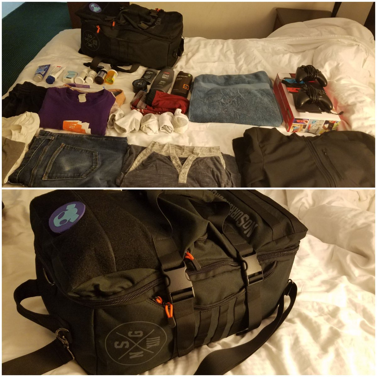 JessupBurton's tweet photo. Loving the new travel bag! Makes packing a cinch
@sandraflex8 #nosurrendergear https://t.co/cfPYPXGS93