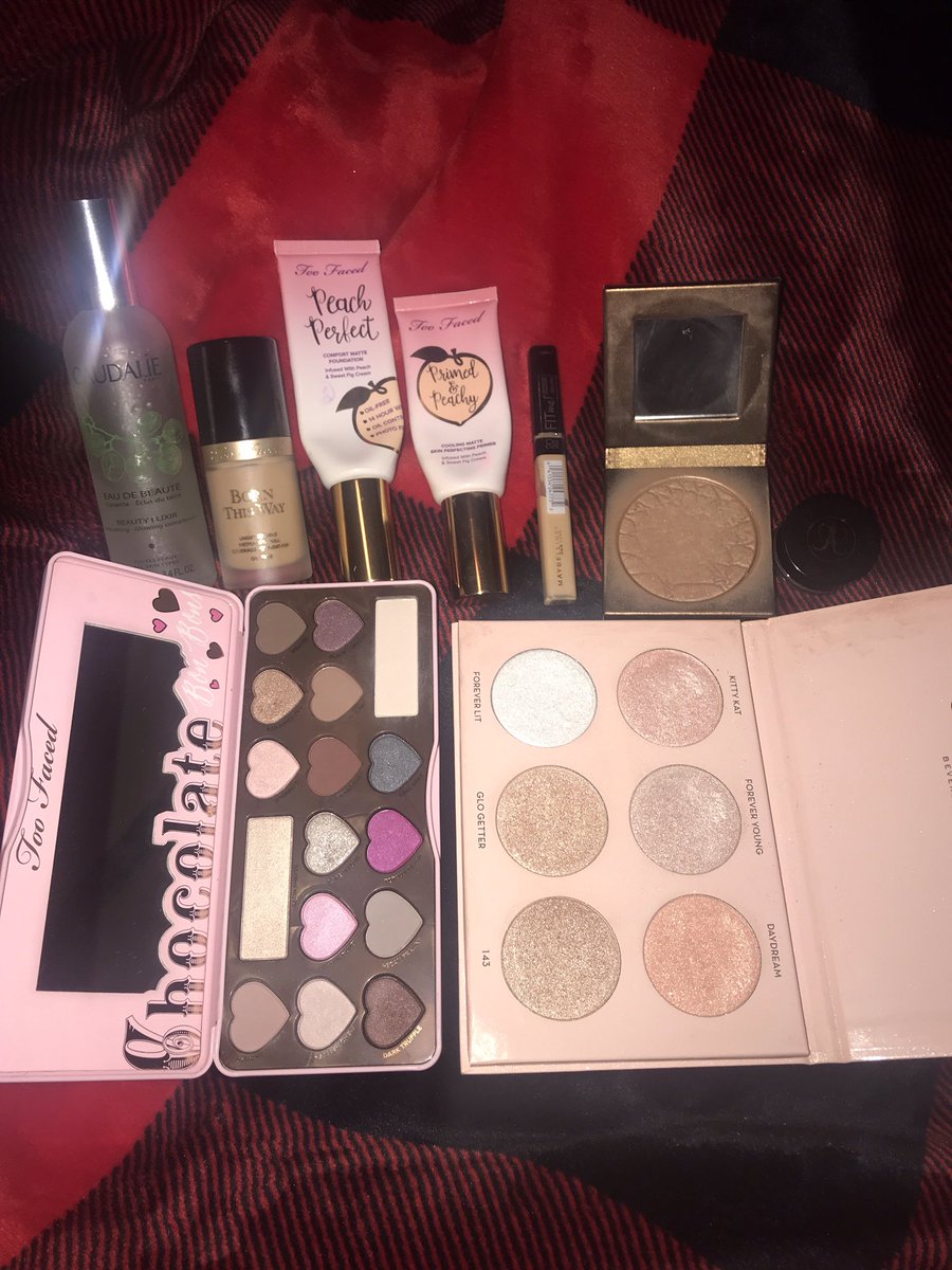 Products I’ll be using throughout June. #projectthrowback #projectpan #teamprojectpan #abhcosmetics #maybelline #toofacedcosmetics #tartecosmetics #caudelie