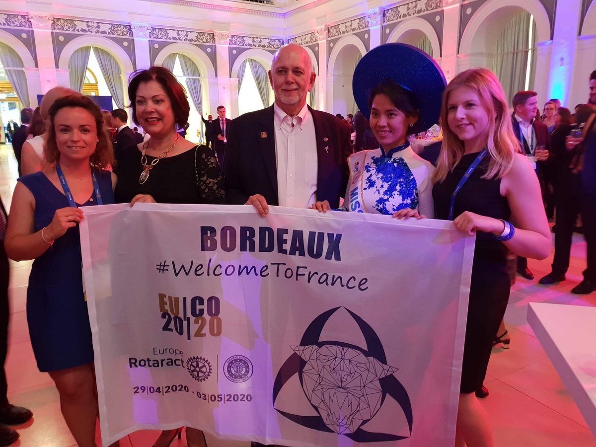 EUCO 2020 Bordeaux (@euco2020bdx) on Twitter photo Thank you <a href="/Rotary/">Rotary International</a> President <a href="/RotaryRassin/">Barry Rassin</a> and lady Esther Rassin for supporting us, encouraging us! @RIC2019 is an amazing moment
See you all next year at #euco2020Bdx, <a href="/rotaracteurope/">Rotaract Europe ERIC</a> convention
📅29/04/2020-03/05/2020
#WelcomeToFrance #Rotary19 #Rotaract19 Thank you <a href="/Rotary/">Rotary International</a> President <a href="/RotaryRassin/">Barry Rassin</a> and lady Esther Rassin for supporting us, encouraging us! @RIC2019 is an amazing moment
See you all next year at #euco2020Bdx, <a href="/rotaracteurope/">Rotaract Europe ERIC</a> convention
📅29/04/2020-03/05/2020
#WelcomeToFrance #Rotary19 #Rotaract19