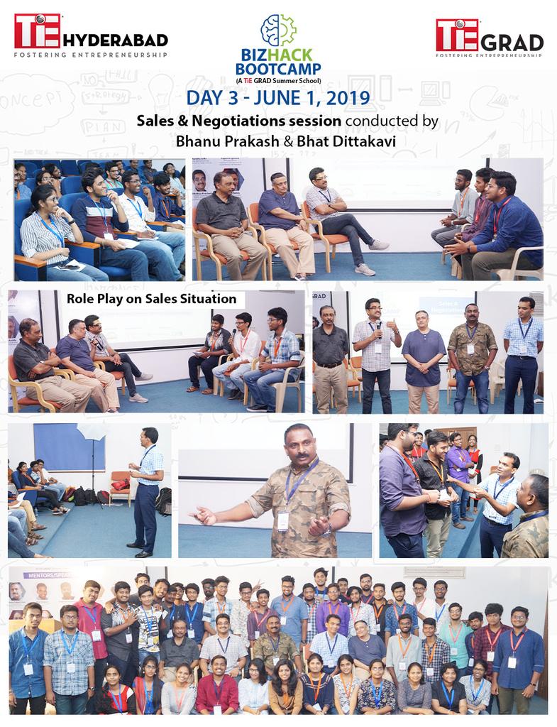 TiEHyderabad's tweet photo. #TiEGrad #BizHackBootCamp Day 3 
Thank You Speakers/Mentors for your Valuable  Time &amp; Support 
#RashidaAdenwala, Founder Partner, #RandAAssociates, @DoAnalytics, Founder &amp; CEO, Data Scientist, #VarianceAi, Bhanu Prakash Varla, Partner &amp; Director, #Graylogic Technologies https://t.co/z2VD87dpcK