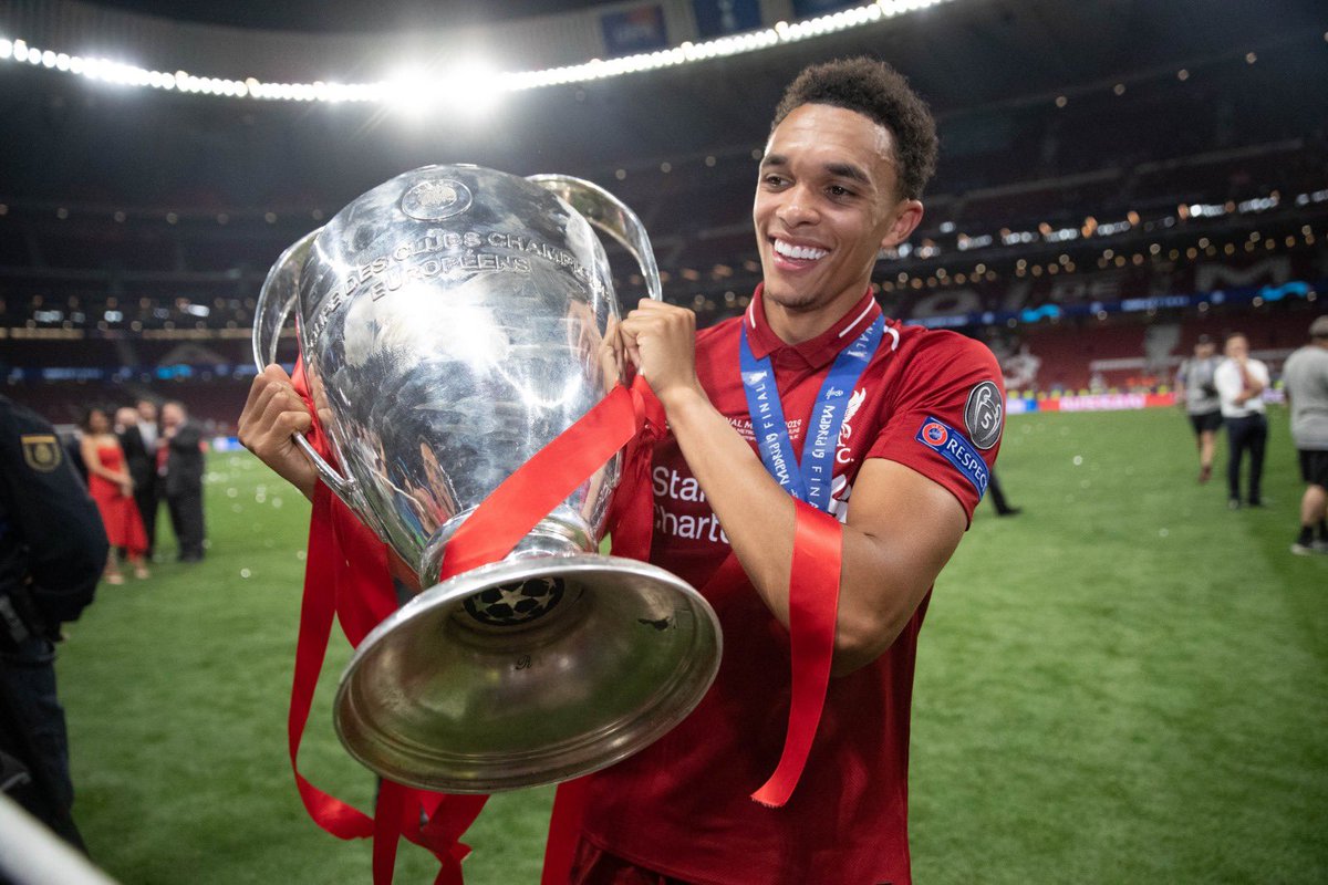 TrentAA's tweet image. From age 6 to winning the 6th. #YNWA #UCLfinal