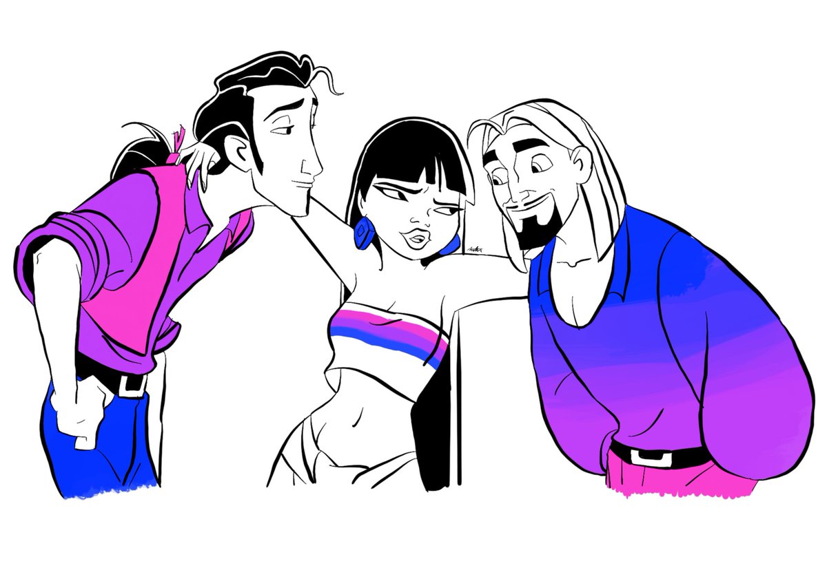 EnragedAndy's tweet photo. Some bisexual stuff I made for pride month last year guys 💗💜💙 https://t.co/r5ecZsuVma