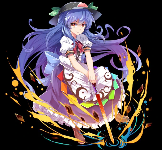 #画像を4枚晒したらrtがきてフォロワーがぶわーって増えると聞いて
私が描いた天子ちゃんをまとめてみました。一番好きな東方キャラです! 