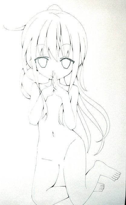 文月ちゃん線画～～～ 