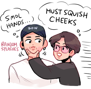 who can resist namjoon's squishy cheeks?

#btsfanart #BTS #RM #JIMIN #BTSatWembley @BTS_twt 