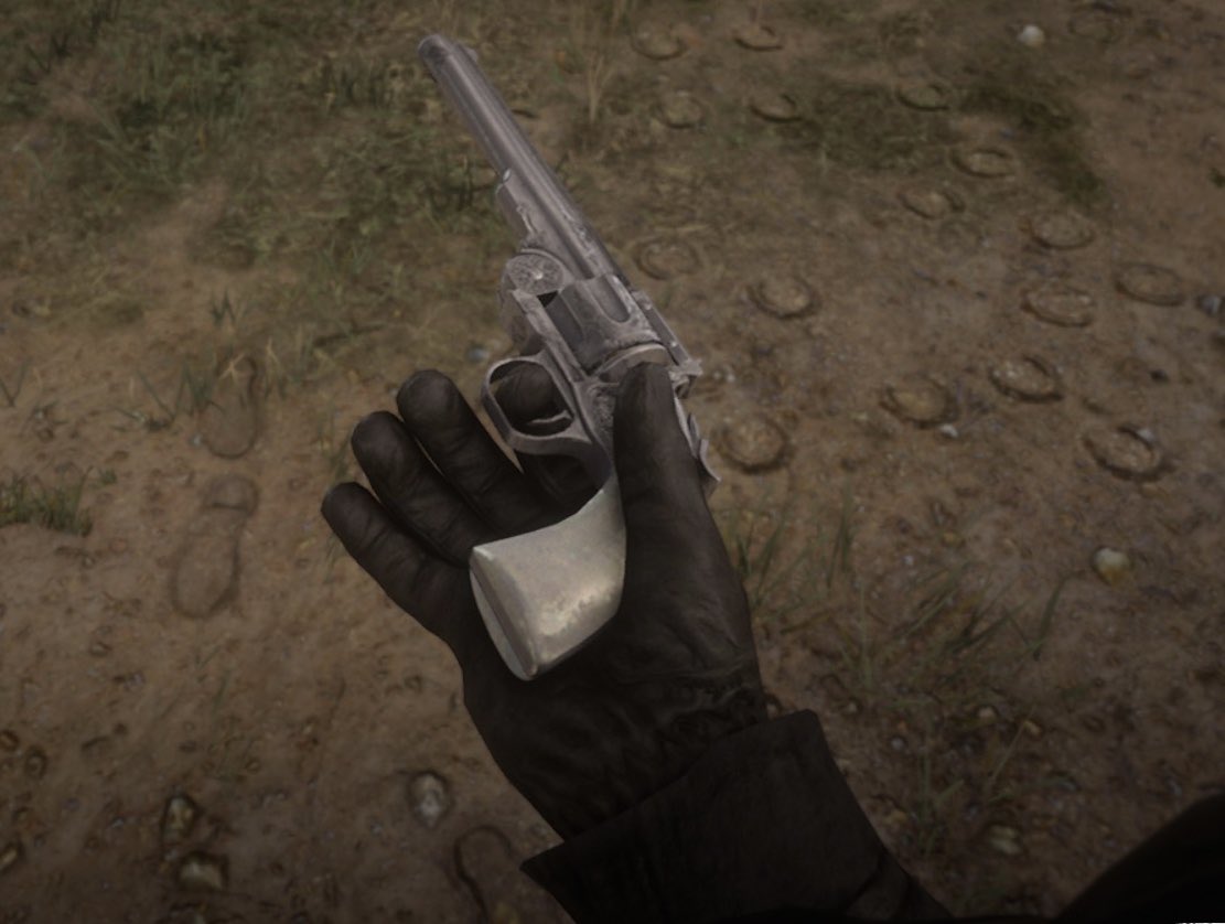 “Polished ‘em off earlier. Ain’t they purty?”