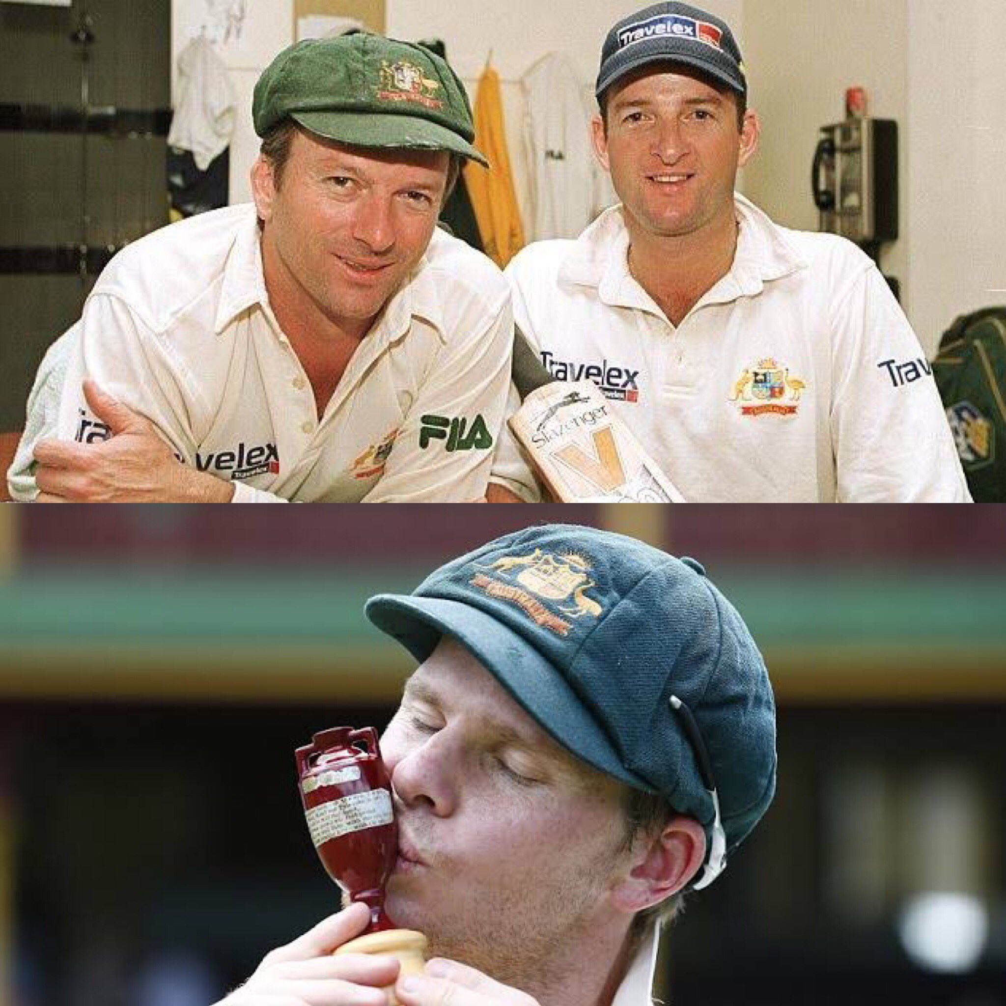 Wishing a very Happy birthday to
 Steve Waugh 
Mark Waugh
Steven Smith...  