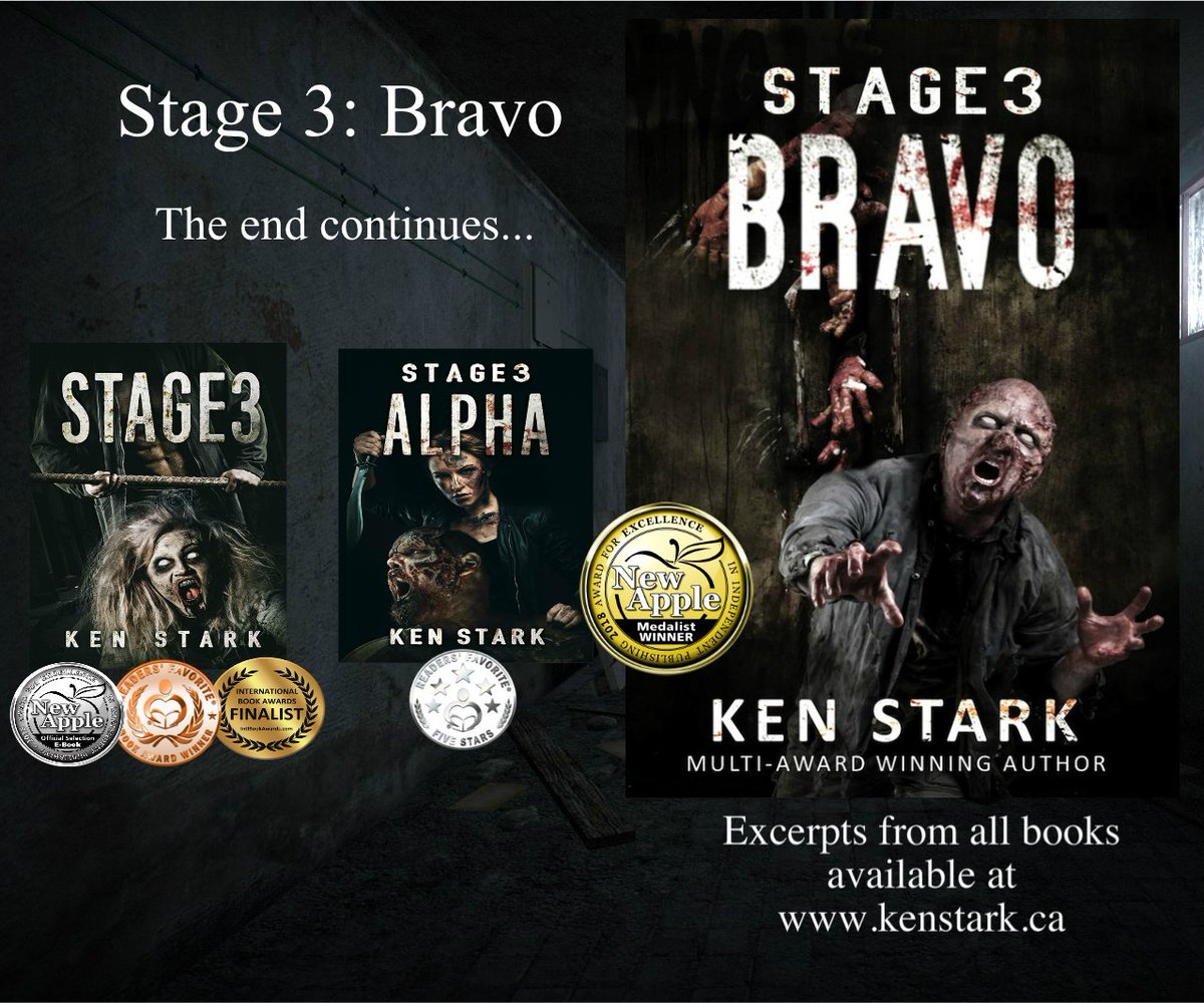 The scent of blood was like chum in the water. Every one of those sightless things was agitated. On alert. Ready to charge after anything that made a sound, and rip it to shreds.

amazon.com/gp/product/B07…

#Zombie #Apocalypse #horror #IARTG #Stage3 #series
#Stage3Bravo #FREE on KU