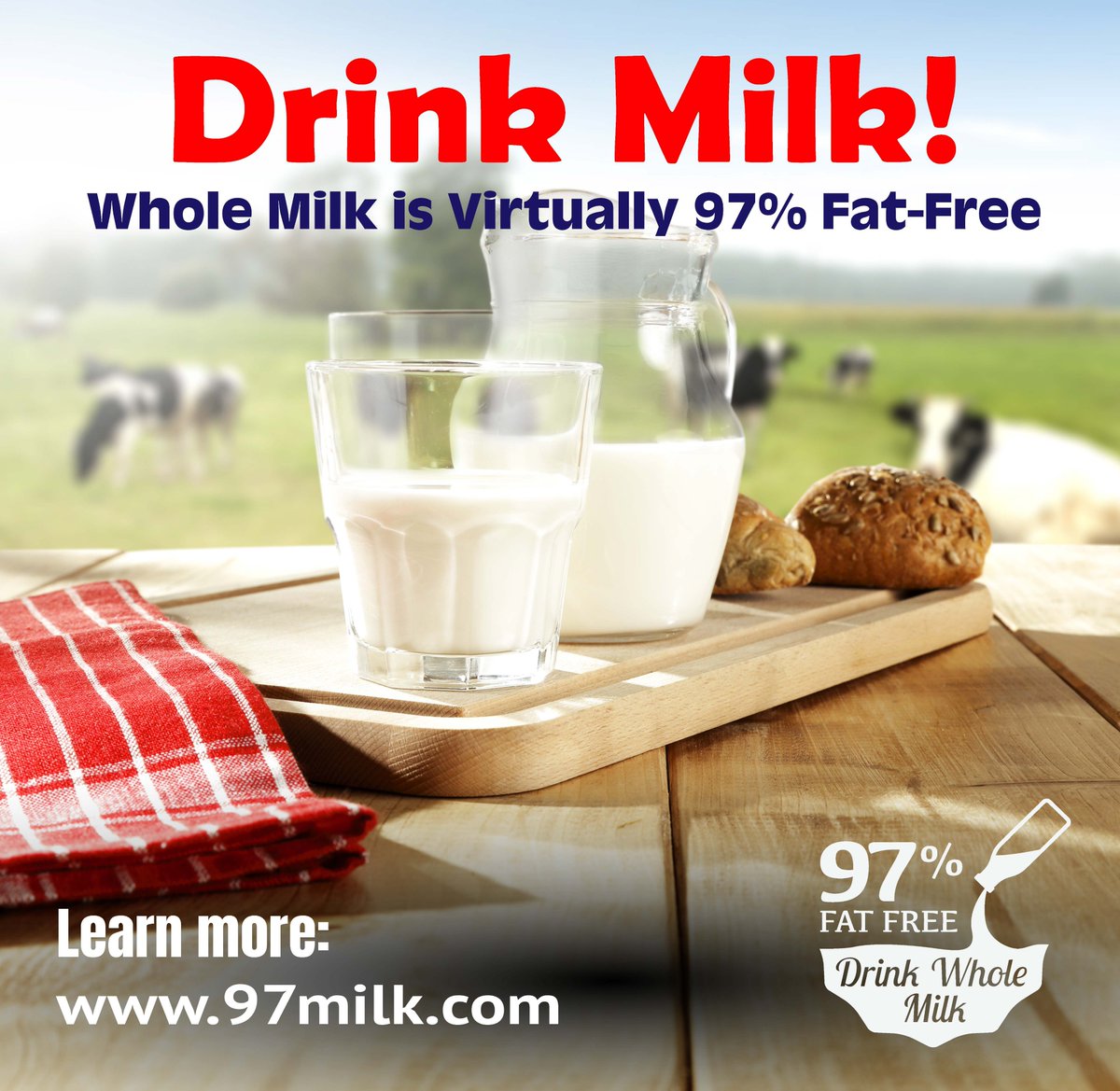 97milk1's tweet photo. Worth another go for #worldmilkday2019 and a kickstart to #JuneDairyMonth #97percentFatFree #100%Delicious #NaturallyNutrious #milk #KeepItReal https://t.co/B2ir7yUapZ