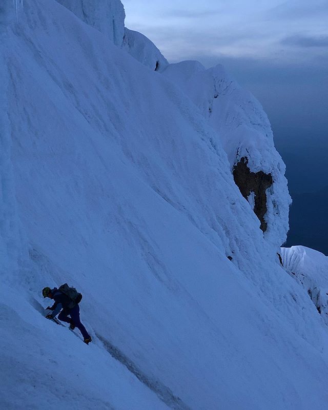 lucasnolta's tweet photo. I got the chance to take a trip up Mount Hood for the second time in a week and I jumped at it. John Scragg and I were the first ones to make it to the summit for the day and the pearly gates rout was a bit more interesting with fewer steps kicked in. Jo… https://t.co/cbWJkPPQuJ https://t.co/SQogCvSbhA