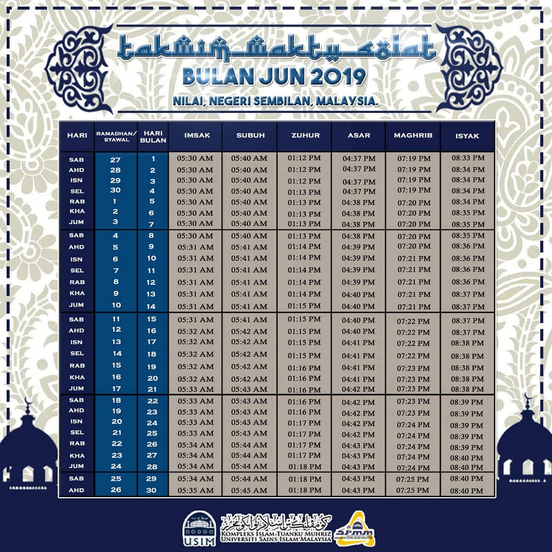 Waktu solat nilai